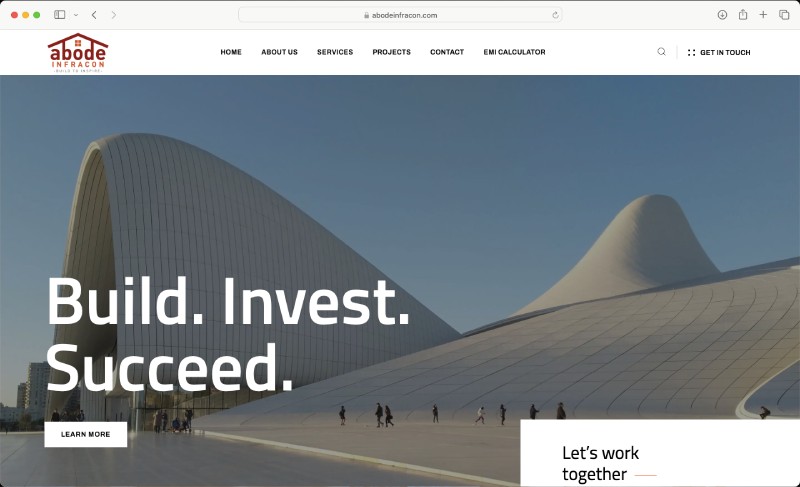 Abode Infracon — Construction website