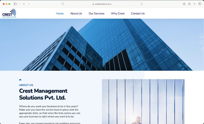 Crest Management — Corporate website