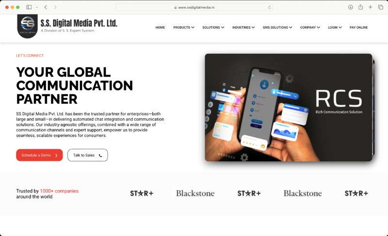 SS Digital Media — Messaging Platform website